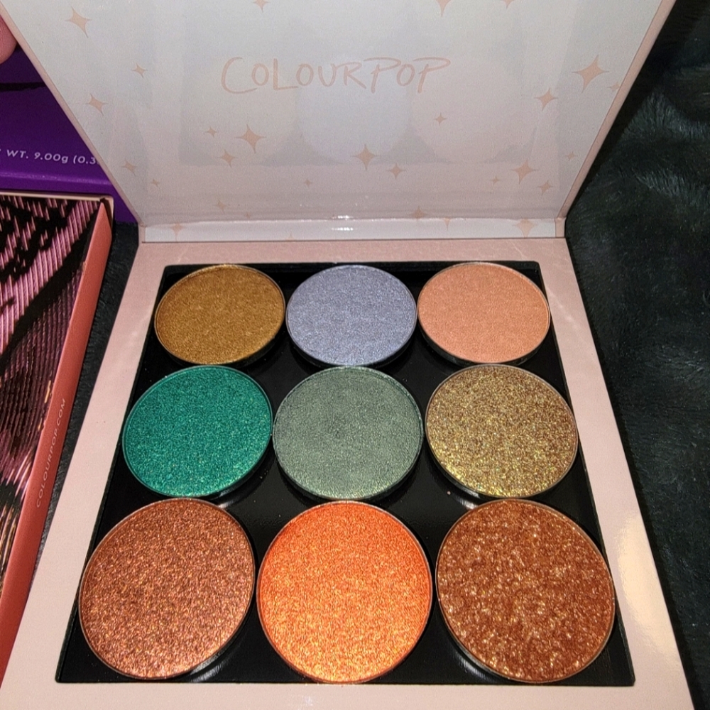 Colourpop single pressed shadows in a colourpop empty magnetic palette